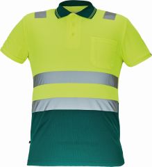 CADIZ HI-VIS polokošile žlutá/zelená