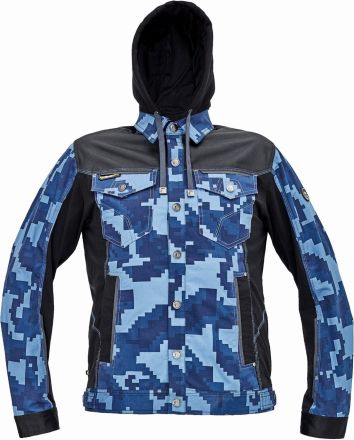 NEURUM CAMOUFLAGE bunda s kapucí navy